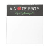 Apple Chalkboard A Note van leraar Notitieblok (Voorkant)