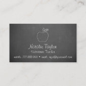 Apple Chalkboard Substitute Visitekaartjes voor le (Voorkant)