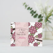 Apple Cherry Blossom Recept Kaart voor de bruid (Staand voorkant)