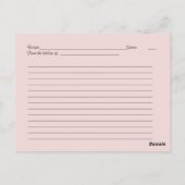 Apple Cherry Blossom Recept Kaart voor de bruid (Achterkant)