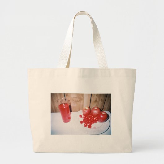 Apple Cherry Raspberry-tas  Grote Tote Bag (Voorkant)