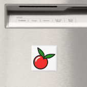 Apple Cherry Red Fruit Cartoon Magneet (Insitu (Vaatwasser))