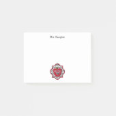 Apple Chevron Quatrefoil Post-it® notes leraar (Voorkant)