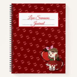 Apple Chibi ontwerp Journal Spiral Notebook Notitieboek
