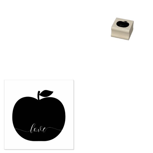 Apple Christmas Tree Ornament Rubberstempel (Gestempeld)