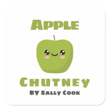 Apple chutney square sticker