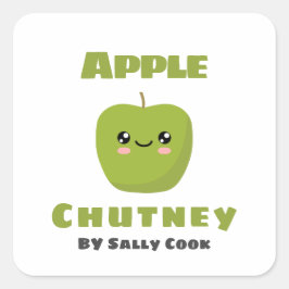 Apple chutney square sticker