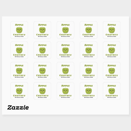 Apple chutney square sticker (Vel)
