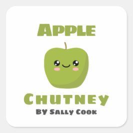 Apple chutney square sticker