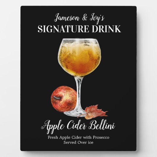 Apple Cider Bellini ・ PERSONALIZE DEZE Drink Fotoplaat (Voorkant)