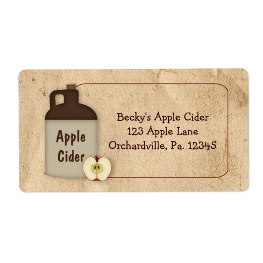 Apple Cider Business Label (Voorkant)