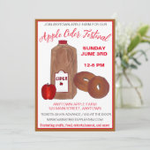 Apple Cider Festival Orchard Donuts Autumn Harvest Kaart (Staand voorkant)