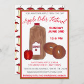 Apple Cider Festival Orchard Donuts Autumn Harvest Kaart (Voorkant / Achterkant)