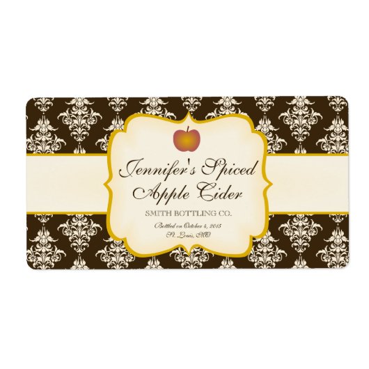 Apple cider flesetiket etiket (Voorkant)