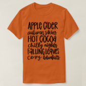 Apple Cider Hot Caca Falling Leaves T-shirt (Design voorkant)