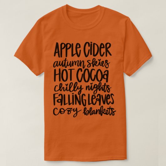 Apple Cider Hot Caca Falling Leaves T-shirt (Design voorkant)