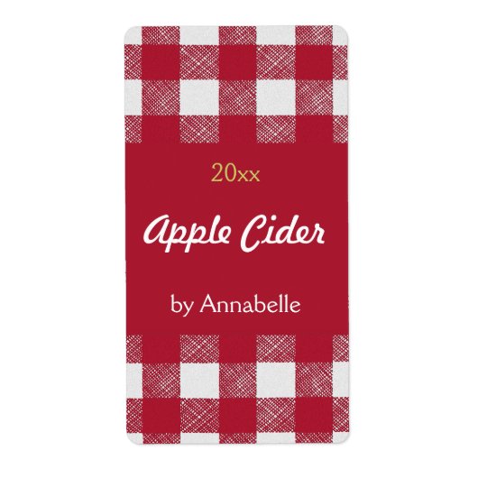 Apple cider inblikken label (Voorkant)