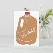 Apple Cider Jug Herfst Patterned Party Kaart (Staand voorkant)