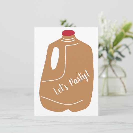 Apple Cider Jug Herfst Patterned Party Kaart (Staand voorkant)