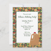 Apple Cider Jug Herfst Patterned Party Kaart (Achterkant)