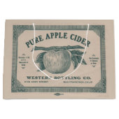 Apple Cider Label Western Bottling Company Groot Cadeauzakje (Voorkant)