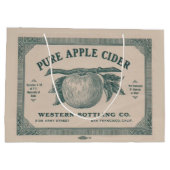  Apple Cider Label Western Bottling Company Groot Cadeauzakje (Achterkant)