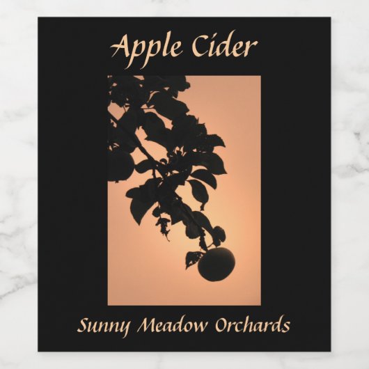 Apple Cider Label Wijn Etiket (Enkel label)