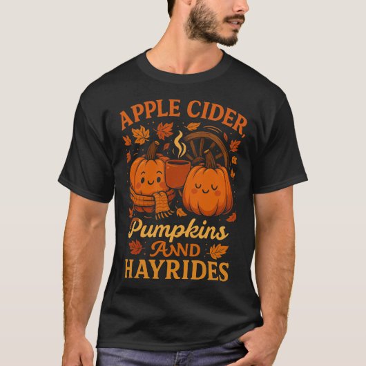 Apple Cider Pumpkins and Hayrides T-shirt (Voorkant)