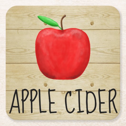 Apple Cider Red Apple Kartonnen Onderzetters (Voorkant)