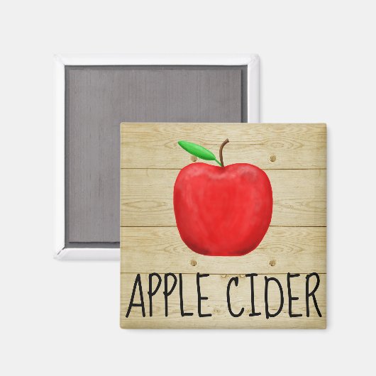 Apple Cider Red Apple Magneet (Voorkant / Achterkant)