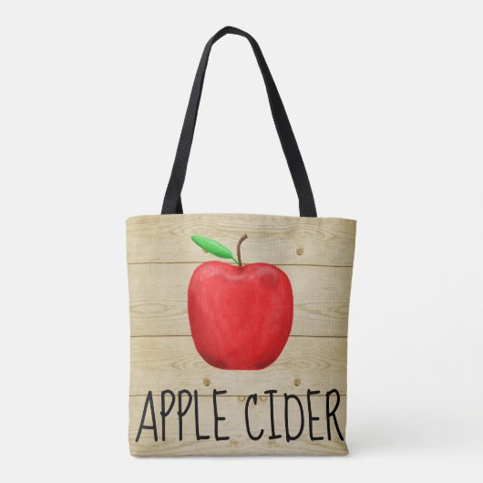 Apple Cider Red Apple Tote Bag (Achterkant)