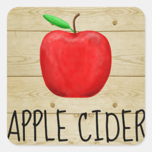 Apple Cider Red Apple Vierkante Sticker