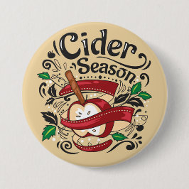 Apple Cider Season, grafische illustratie Ronde Button 7,6 Cm