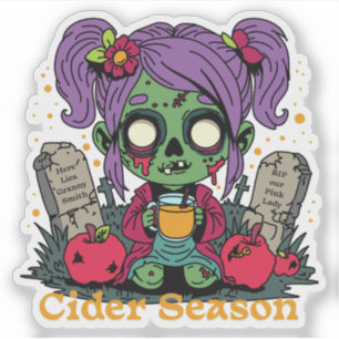Apple Cider Seizoen Zombie Sticker