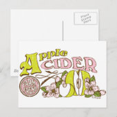 Apple Cider Sign Briefkaart (Voorkant / Achterkant)