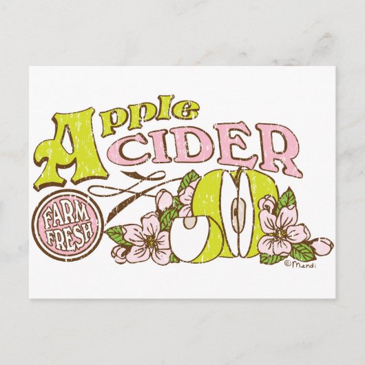 Apple Cider Sign Briefkaart (Voorkant)