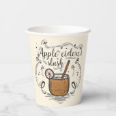 Apple Cider Slush Thanksgiving Papieren Bekers (Achterkant)