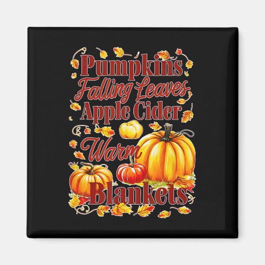 Apple Cider Warme Dekens Verlaat Herfst Halloween Magneet (Voorkant)