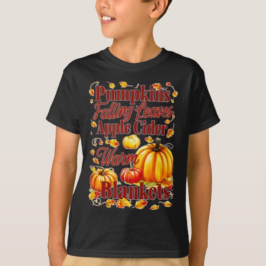 Apple Cider Warme Dekens Verlaat Herfst Halloween  T-shirt (Voorkant)