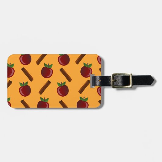 Apple Cinnamon Pattern Bagagelabel (Voorkant horizontaal)