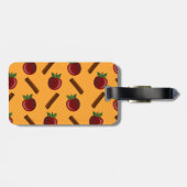 Apple Cinnamon Pattern Bagagelabel (Achterkant horizontaal)