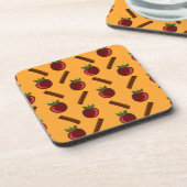 Apple Cinnamon Pattern Bier Onderzetter (Linkerzijde)