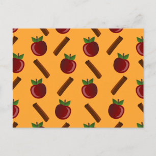 Apple Cinnamon Pattern Briefkaart