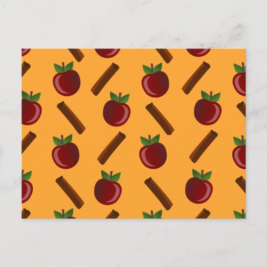 Apple Cinnamon Pattern Briefkaart (Voorkant)