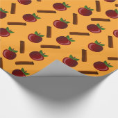 Apple Cinnamon Pattern Cadeaupapier (Hoek)