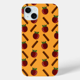 Apple Cinnamon Pattern iPhone 15 Mini Hoesje