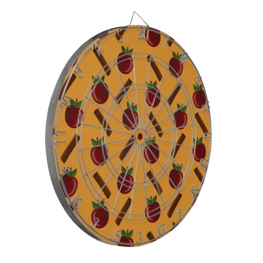 Apple Cinnamon Pattern Dartbord (Voorkant Links)