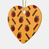 Apple Cinnamon Pattern Keramisch Ornament (Links)