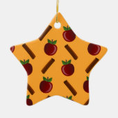Apple Cinnamon Pattern Keramisch Ornament (Voorkant)