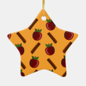 Apple Cinnamon Pattern Keramisch Ornament (Achterkant)